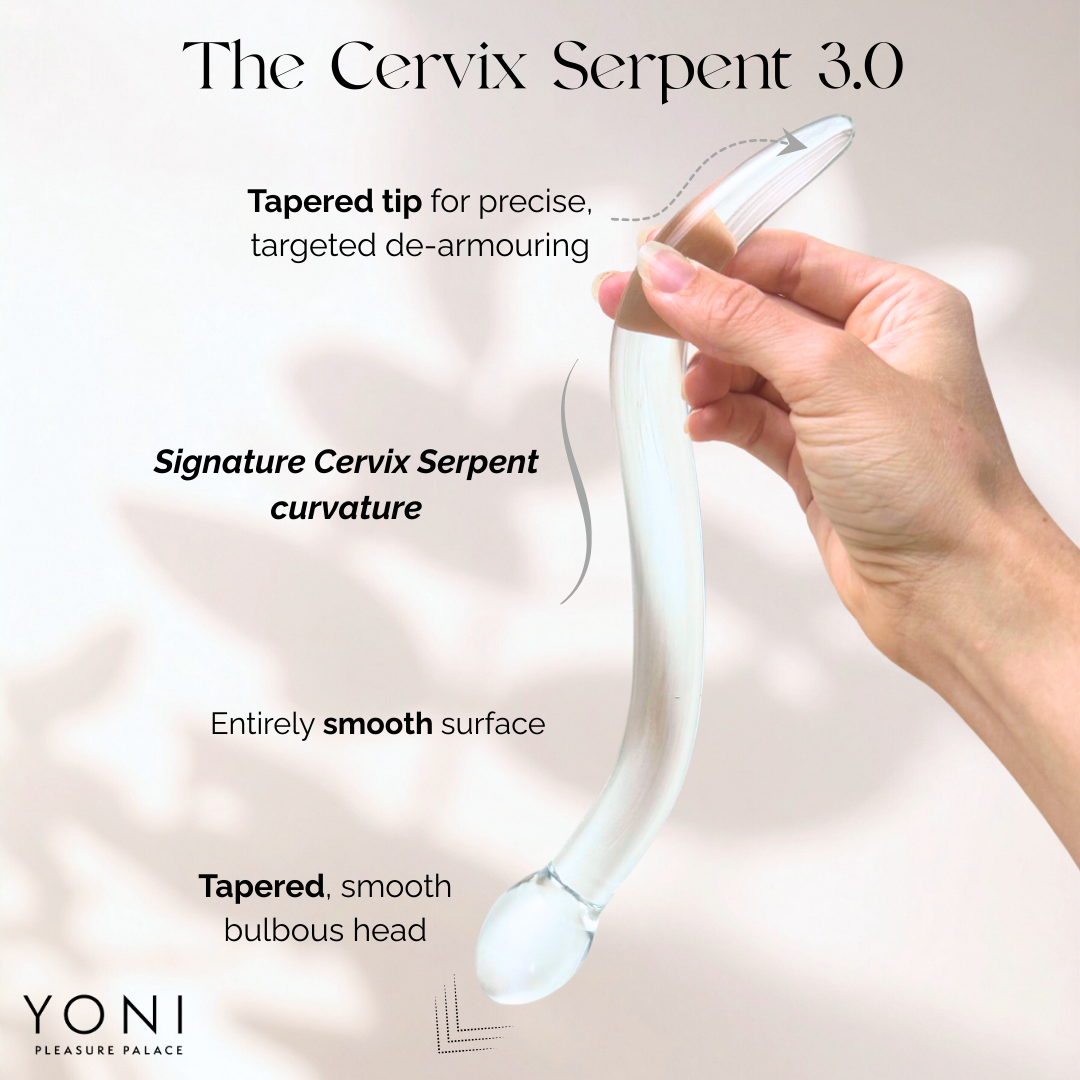 The Cervix Serpent™ 3.0 Glass Dildo Pleasure Wand