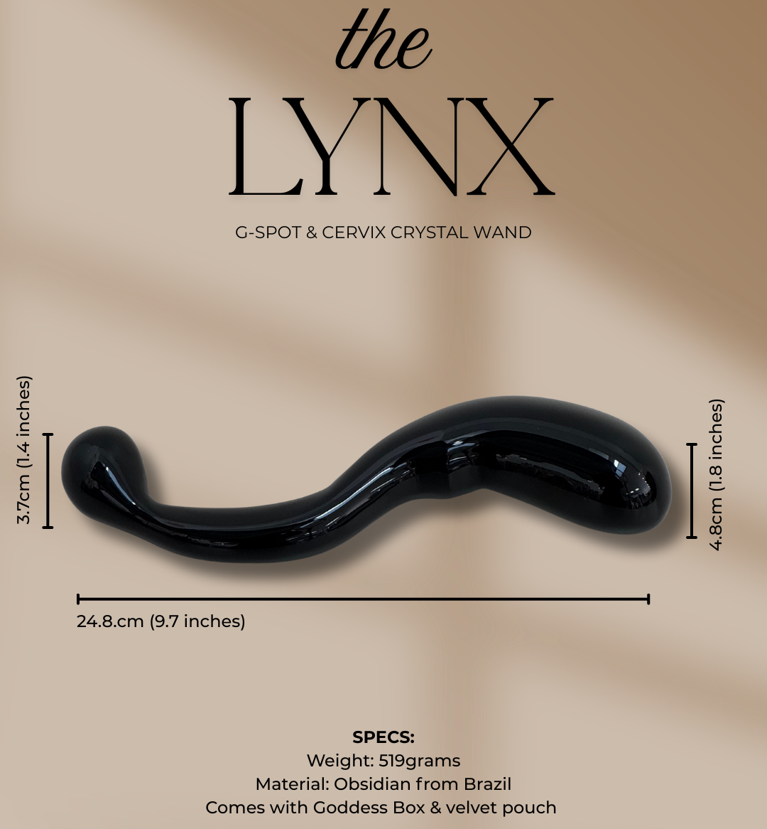 LYNX Black Obsidian Wand