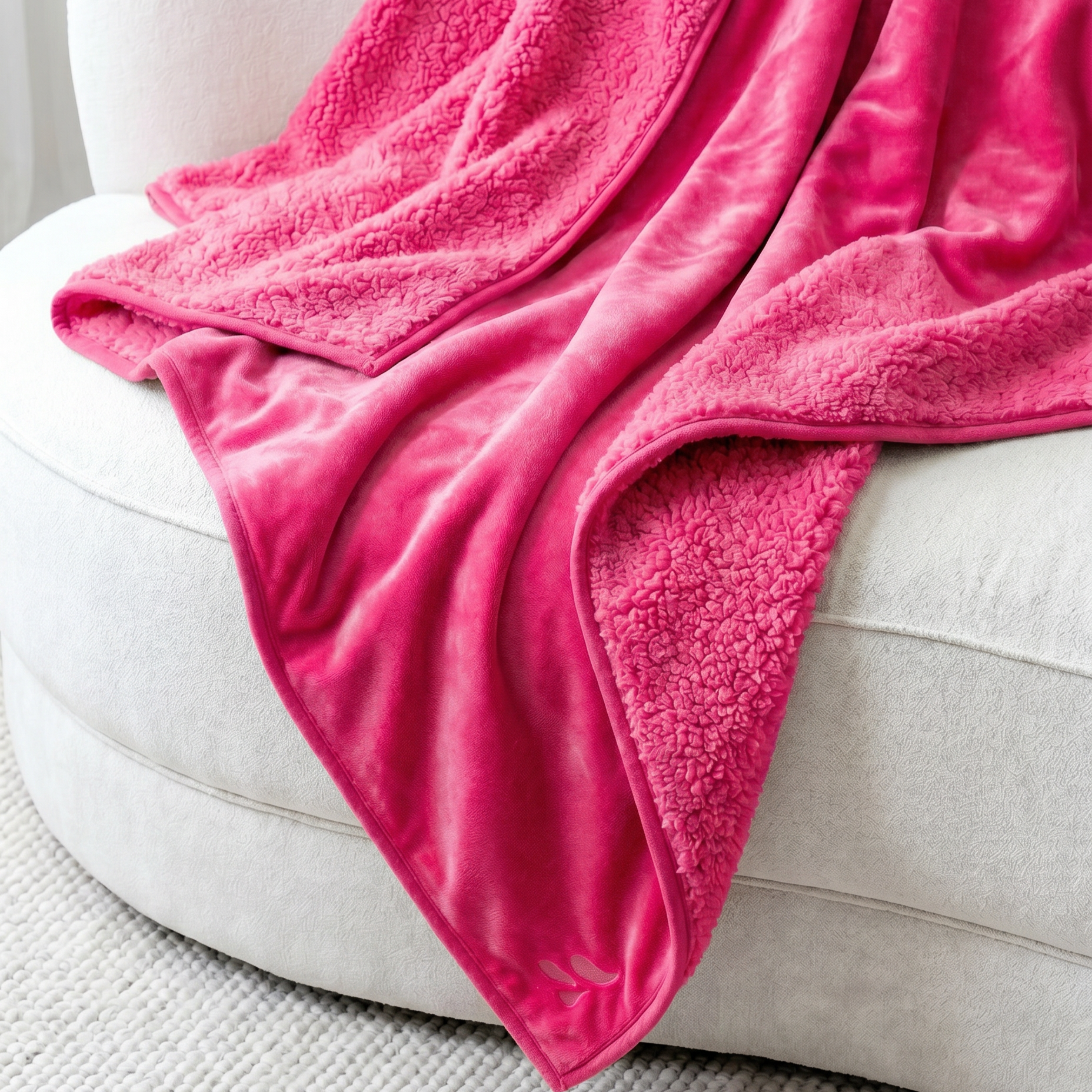 Waterproof Squirt Blanket™ - Sassy Pink The OG - Same Colour Sherpa