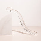 Clear cervix serpent pleasure wand 1.0. Glass pleasure wand designed for pelvic dearmouring, massage and self pleasure.